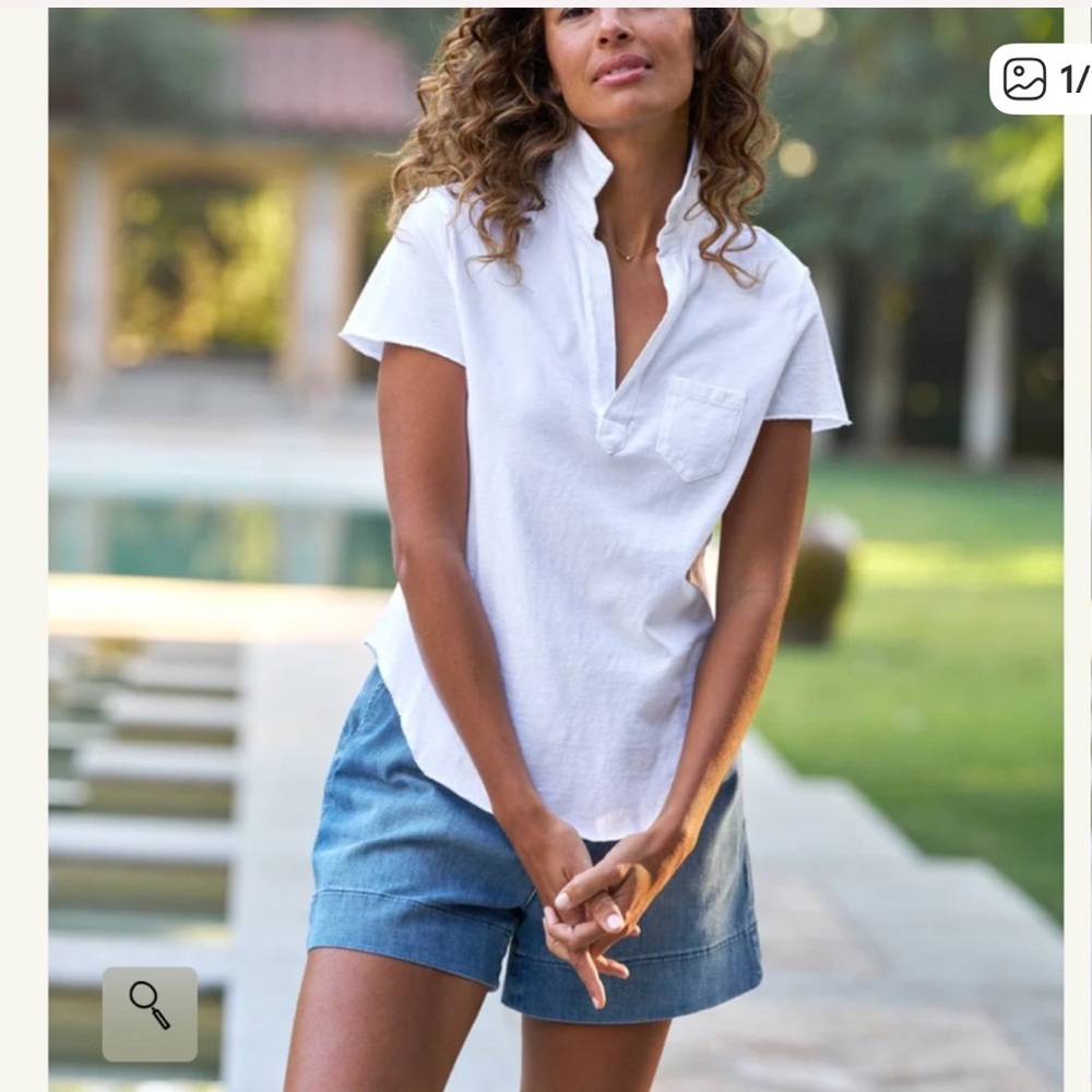 Frank & Eileen BRIGHT BLUE Short‑Sleeve Button Down Polo Shirt